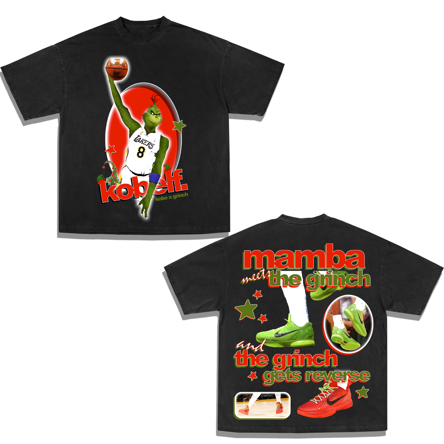 *PRE-ORDER* KOBE VS MIKE THE "GRINCH" RED HOLIDAY LIMTED EDITION SHIRT