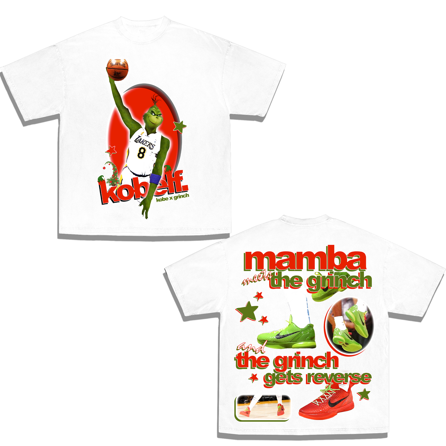 *PRE-ORDER* KOBE VS MIKE THE "GRINCH" RED HOLIDAY LIMTED EDITION SHIRT